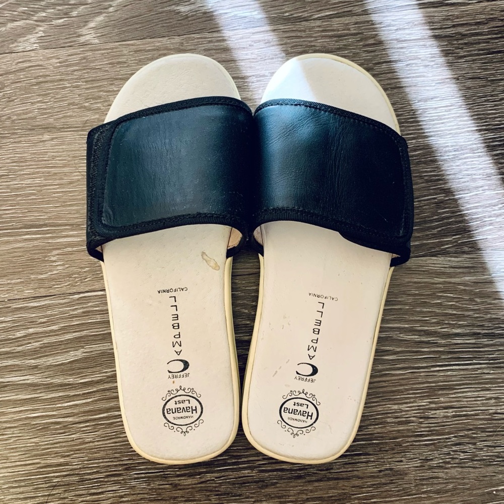 Jeffrey Campbell - Leather Adjustable Slippers